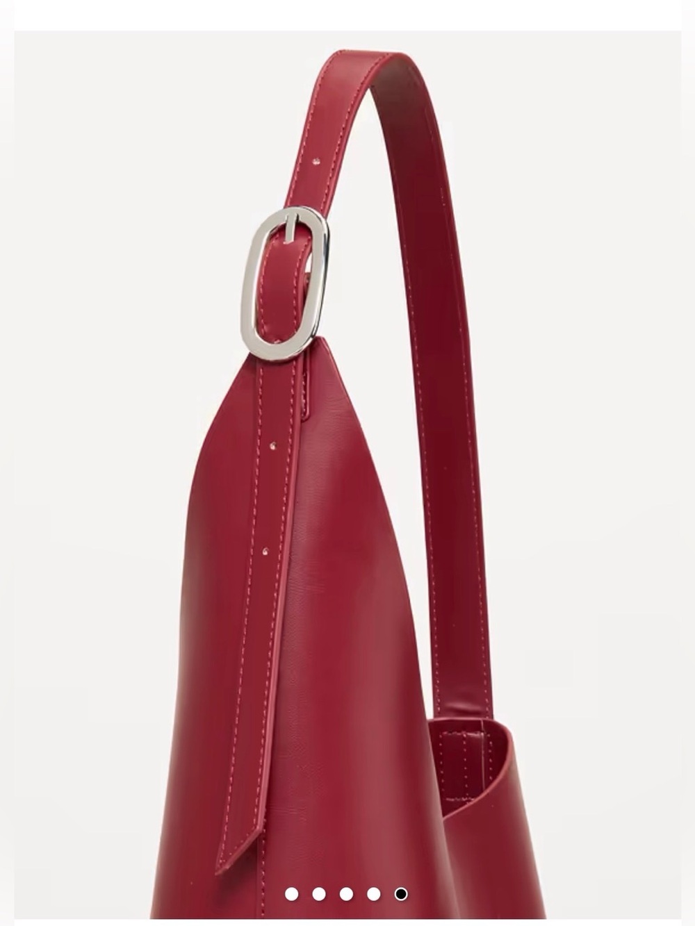 • NWT • OLD NAVY • Deep Red Asymmetrical Women's Faux Leather Shoulder Bag - Picture 6 of 12